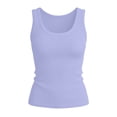 thumbnail image 6 of Turilly Women's Solid U-Neck Ribbed Knit Tank Tops Side Ruched Slim Fit Sleeveless Casual Blouses for Summer Daily Wear, 6 of 6