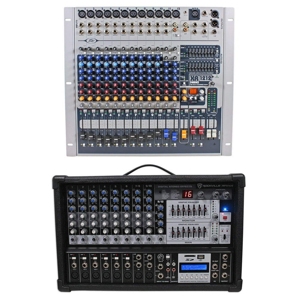 Peavey XR1212 12 Channel Mixer w/ 2 600w Amplifiers XR 1212 XR1212P