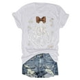 thumbnail image 4 of Fgnfyis T-Shirt Graphique à Manches Courtes d'Halloween pour Femmes Col Rond Décontracté pour Fête d'Été avec Jeans Hauts pour Femmes Blanc P, 4 of 5