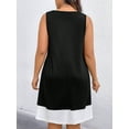 thumbnail image 2 of Cuteduck Women Plus Size Summer Dress Casual Sleeveless V-Neck Zipper Dress Loose Fit Tank Dresses Spring/Summer 1X-5X, 2 of 9