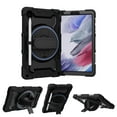 thumbnail image 2 of XYX 3in1 Rotating Stand Case for Samsung Galaxy Tab A7 Lite 8.7 inch SM-T220 with Hand/Shoulder Strap, Shockproof Rugged, Black, 2 of 7