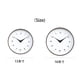 thumbnail image 2 of Reloj de pared moderno de madera maciza, silencioso, funciona con pilas, manecillas en forma de lágrima., 2 of 5