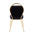 thumbnail image 5 of LumiSource Gold Metal, Black Velvet Keyhole Dining Chair - Set of 2, 5 of 8