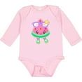 thumbnail image 3 of Inktastic Cute Watermelon with Sunglasses Boys or Girls Long Sleeve Baby Bodysuit, 3 of 5