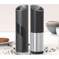 thumbnail image 2 of Electric Pepper/Salt Mill, Stainless Steel Spice Grinder Adjustable Grar Mill5 Levels Coarseness, for Pepper, Clove, Kosher Salt and Cumin 52*203mm, 2 of 3