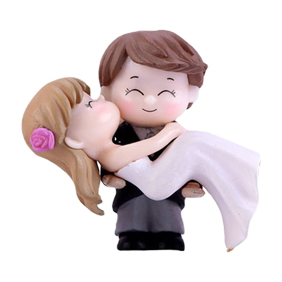 Valentine's Day Couple Figurines Hugging Decorative Ornament, 2-Pack Cute Princess And Groom Statues, Perfect For Engagement Parties Bridal Showers Event Decorations
