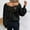 Black, variant on Abomasnow Womens Pullover Sweaters Casual Long Sleeve V Neck Knit Tops Fall Winter Off The Shoulder Backless Knitwear S-XL
