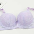 thumbnail image 6 of GUACER Womens Underwire Lace Support Bra Full Coverage Scalloped Floral Bra, Lift & Smoothing Padded Everyday Bra for Full Figure, 6 of 7