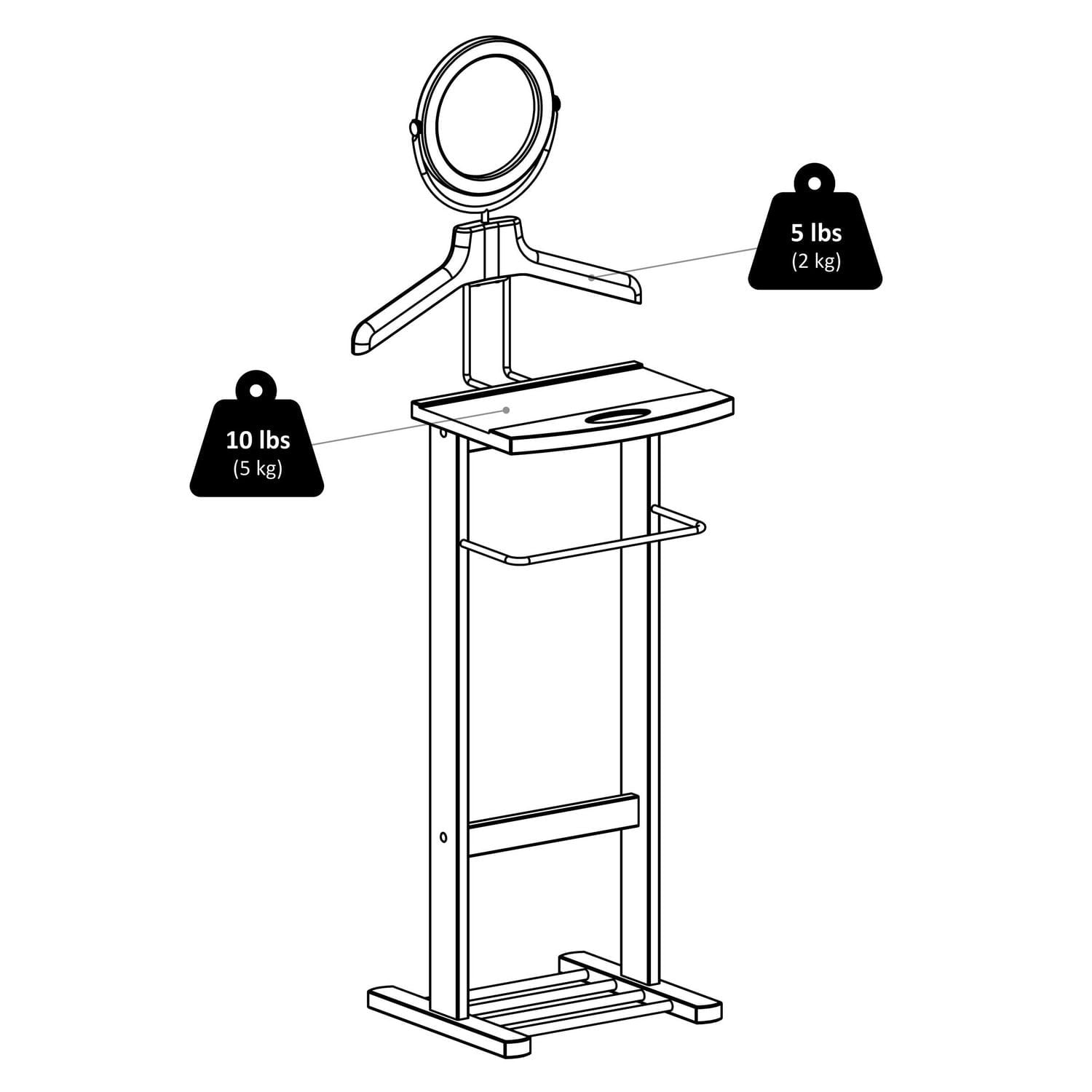 Winsome Carson Valet Stand in Espresso Finish - 92055
