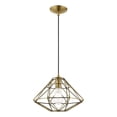 thumbnail image 2 of 41323-01 Livex Lighting Geometric Shade - One Light Mini Pendant in Contemporary Style - 13.5 Inches wide by 13 Inches high-Antique Brass Finish, 2 of 7