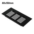 thumbnail image 1 of Black Alloy Rectangular Air Vent Grille Ventilation Cover for Cabinets Wardrobes, 1 of 4