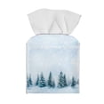 thumbnail image 2 of POLERO Decorative Tissue Box Cover Square, Waterproof PU Leather Car Tissue Holder with Winter Tree Print Facial Napkin Organizer on Table and Bathroom, Office, 2 of 7