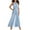 Light Blue, variant on Women's Summer Jumpsuit Sleeveless Jumpers And Rompers Casual Party Long Jump Suits Wide Leg Halter Pink 20