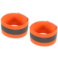 thumbnail image 1 of Reflectante Bandas para Brazo Muñeca Tobillo Pierna 12x2 Pulgadas Tira Alta Visibilidad Ancho Reflectante Correr Equipamiento para Ciclismo Correr Caminar Naranja Paquete de 2, 1 of 5