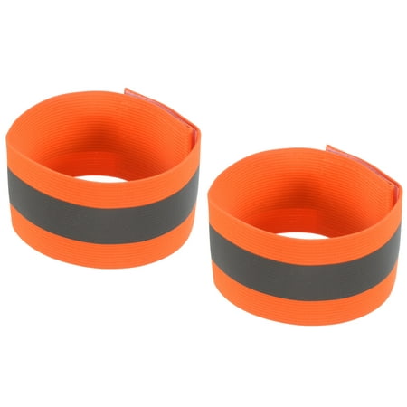 

Uxcell Reflective Bands for Arm Wrist Ankle Leg 12x2 Inch Strip Wide for Cycling Running Walking Orange 2 Pack