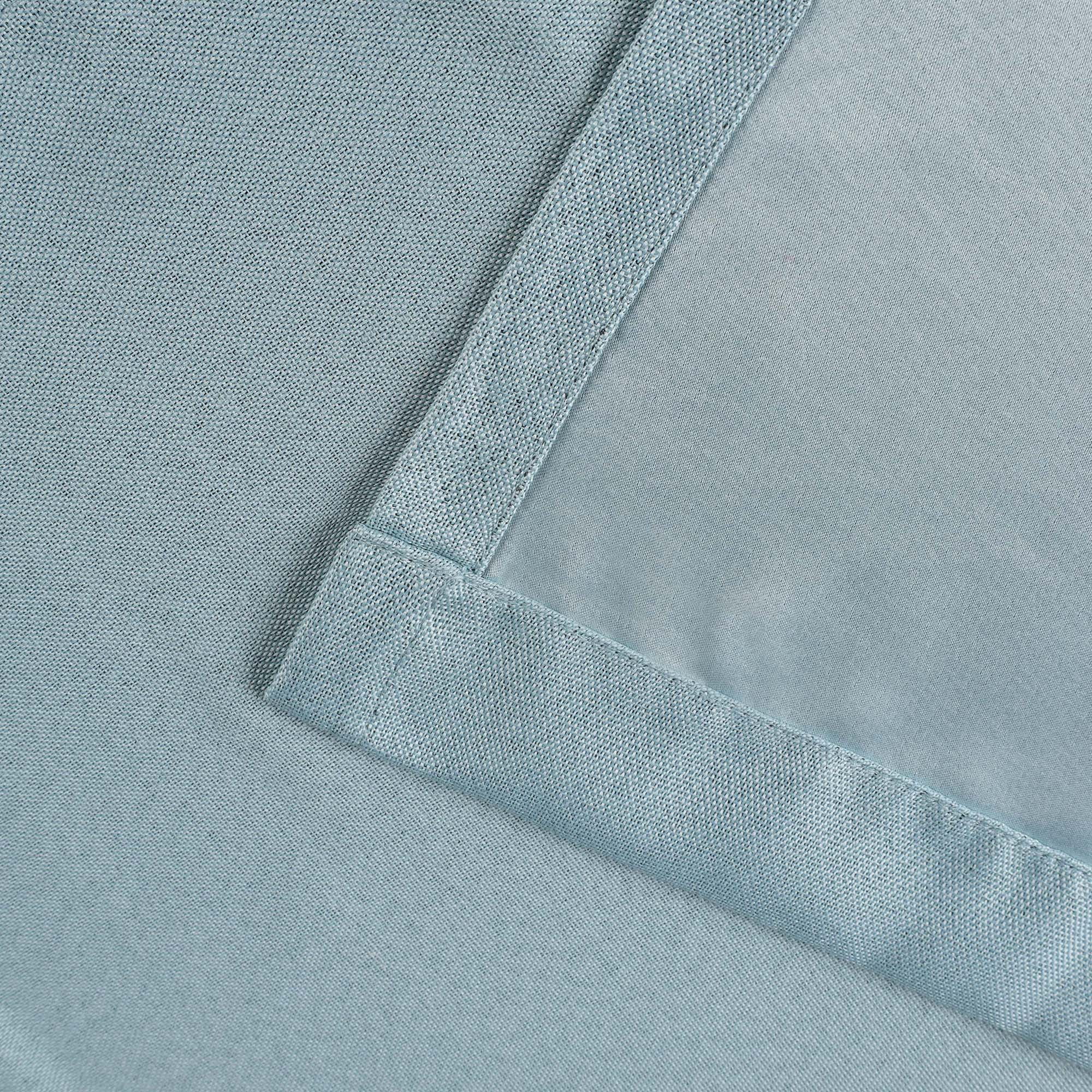 Superior Linen Blackout Curtains Set of 2, Grommet Header Curtain Panel Pair, Teal, 42"W x 96"L