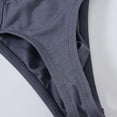 thumbnail image 5 of TANBOM Men's Sexy Bulge Pouch Thong Underwear Tagless Comfortable Breathable Dark Grey L, 5 of 6