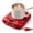 Red, variant on MYMULIKE Mug Warmer with Elegant Purple Cat Design, 4 Temperature Settings with Timer for Desk Home Office Gifting