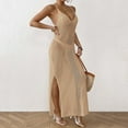thumbnail image 7 of Women's Summer V Neck Dresses Hollow Out Lace Spaghetti Strap Sundress Cover-up Cut-out Woven Beach Holiday Dress, 7 of 7