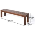 thumbnail image 2 of 2pcs 61.75'' Manila Bench Outdoor Patio Bench with Sturdy Frame Weather Resistant for Garden Backyard Park Durable Wooden Bench Seating, 2 of 9