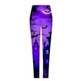 thumbnail image 7 of YOIAVAIOY Yoga Pants for Women High Waisted Halloween Leggings Pumkin Ghost Graphic Print Workout Running Athletic Tights Buttery Soft Milk Silk Legging Mint Purple M, 7 of 7