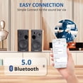thumbnail image 2 of Topchances Model1 Bluetooth 80 Watt Continuous Power Bookshelf Speakers with Remote Control, Black, 2 of 12