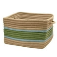 thumbnail image 2 of Colonial Mills Garden Banded - Myrtle Green/Jasmine 18"x12" Square Storage Basket, 2 of 3