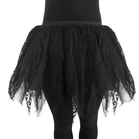 Woman Black Lace Tutu Small/Medium Halloween Dress Up / Costume Accessory