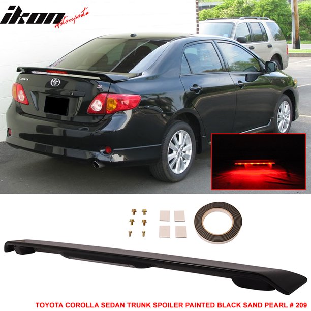 Compatible with 0913 Toyota Corolla 4Dr ABS Trunk Spoiler & 3RD LED