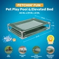 thumbnail image 3 of H2OGO! Pet Play Pool & Elevated Bed, Fetchin' Fun Splash Pool & Raised Mesh Bed for Dogs, 3 of 10