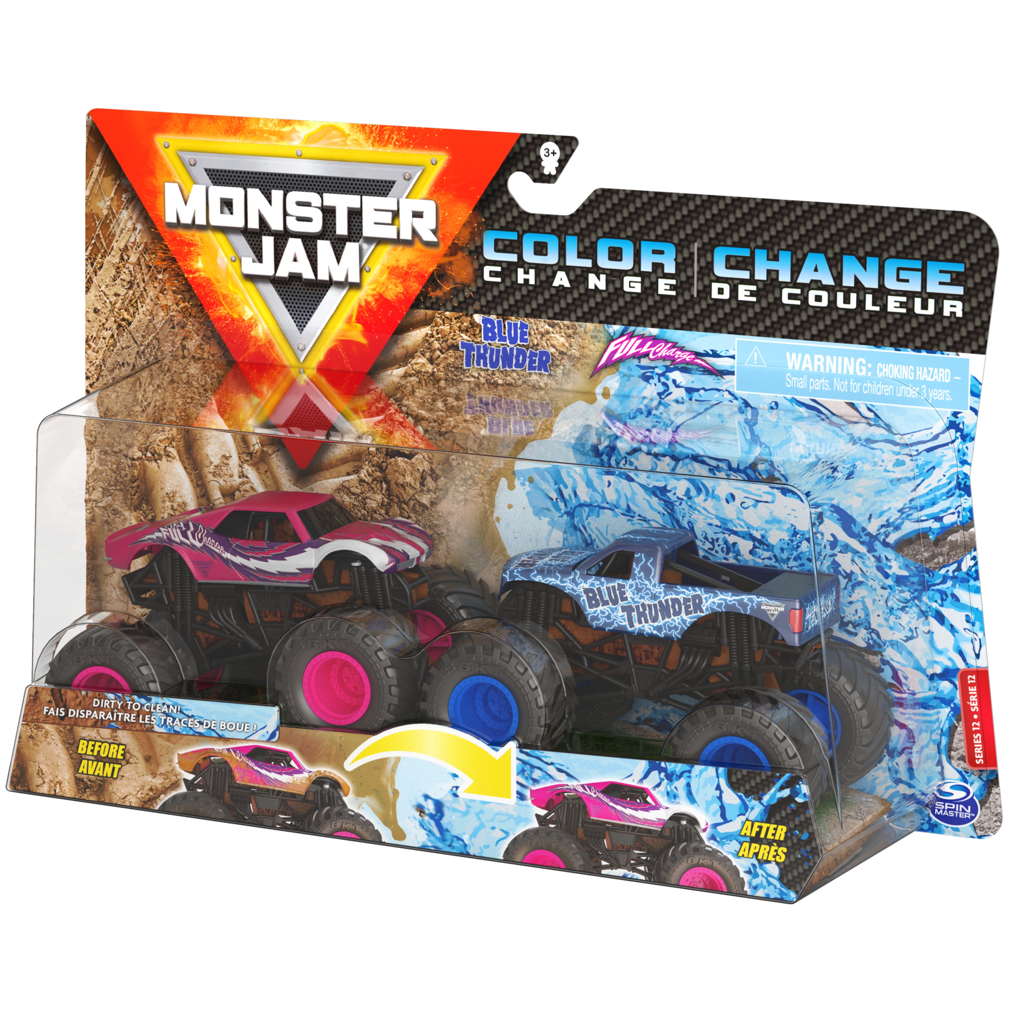 Monster Jam Blue Thunder vs. Full Charge Color-Changing Die
