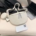 thumbnail image 4 of Bolsos de cintura de cuero PU Diseñador de paquete de pecho femenino de moda para ir de compras (Blanco), 4 of 9