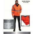 thumbnail image 6 of Bass Creek Outfitters Mens High Vis Hoodie - ANSI Class 3 Sherpa Lined Work Hoodies for Men, 6 of 7