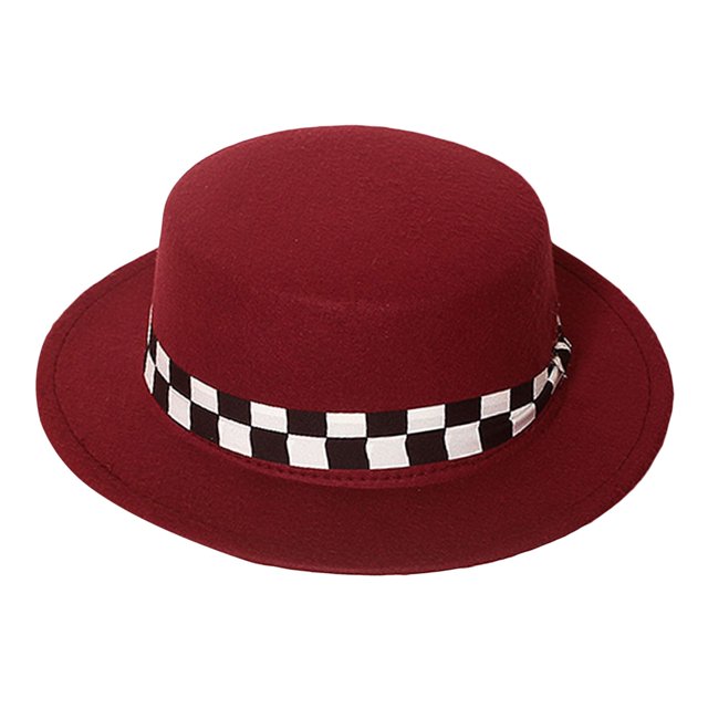 Txlixc Fedora para niños con correas a cuadros Txlixc moda
