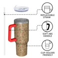 thumbnail image 4 of Brown Christmas Pattern Tumbler with Handle and Lid,40oz Double Wall Vacuum Insulated Tumbler,Cups Gift for Women and Men, 4 of 7