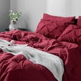 thumbnail image 4 of Juego de edredón Bedsure King Size rojo oscuro con 7 piezas, 4 of 9