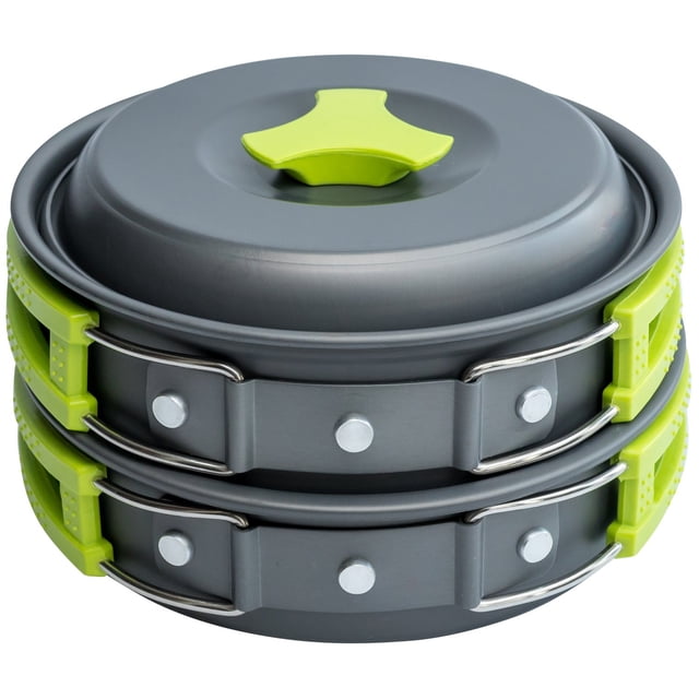 Juego de utensilios de cocina para acampar de 1 litro, equipo para mochileros y senderismo, bolsa para insectos al aire libre, equipo de cocina, juego de cocina de 10 piezas | Tazones para ollas livia