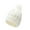 White, variant on Toddler Pom Pom Beanie Cotton Lined Knit Hat for Baby Boys Girls Cold Weather