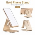 thumbnail image 2 of Cell Phone Desk Stand Holder, 1-Pack Aluminum Desktop Stand for Compatible Smartphones and Tablets, TIKA, 2 of 7