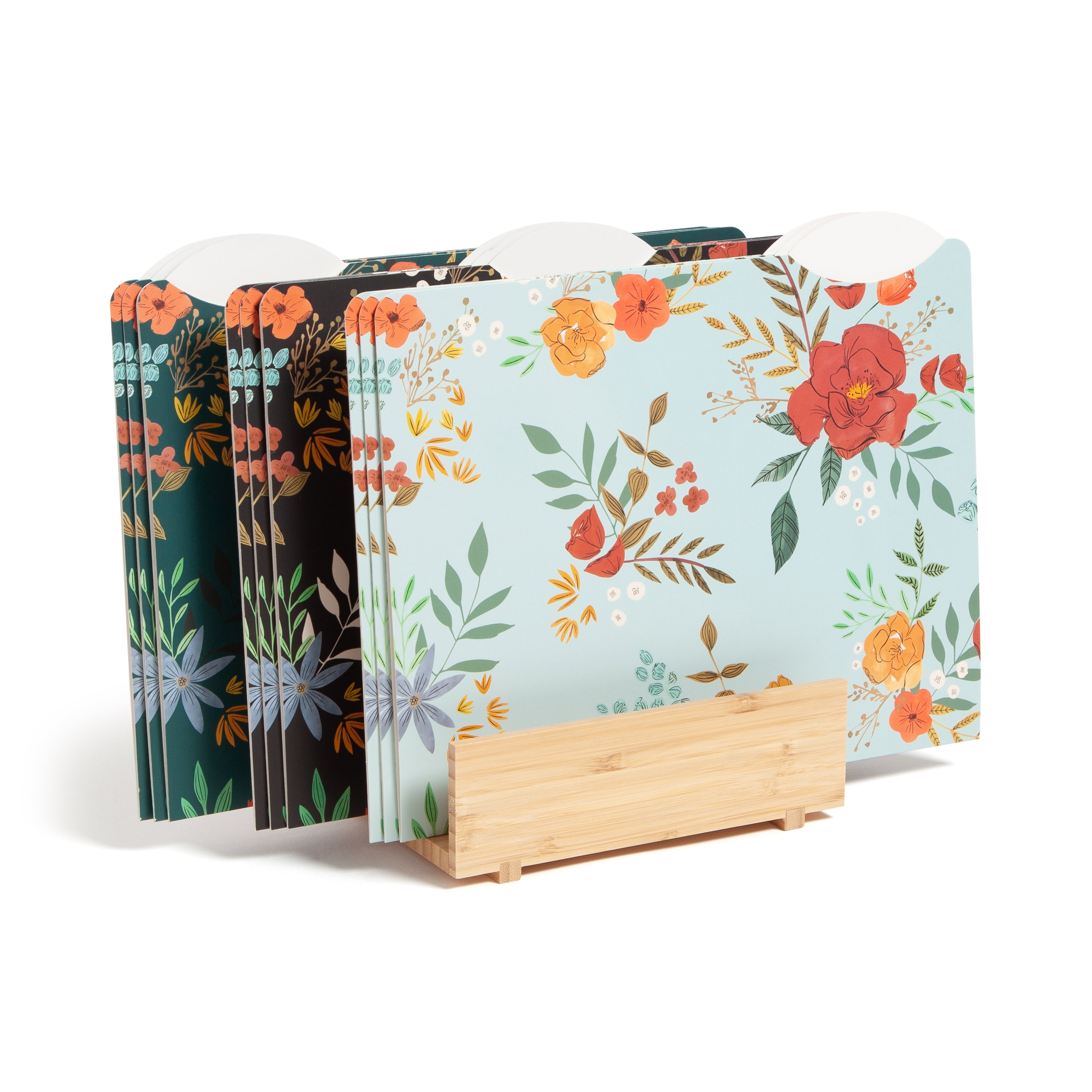 (3 pack) U Brands Decorative File Folders, 9 Count, Midnight Blossom, 1/3-Cut Tabs, Letter Size