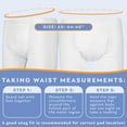 thumbnail image 3 of 1-Pack Wearever Men's Cotton Regular Absorbency Reusable Incontinence Trunk Boxer Brief White 2X (Waist 44-45), 3 of 9