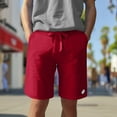 thumbnail image 3 of Dalix Ghost Embroidered Short Soft Fleece Relaxed Drawstring Fit Lounge Mens in Red 2XL XX-Large, 3 of 5