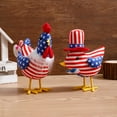 thumbnail image 6 of Doll*1 Clearance! Independence Day Decoration Ornament: American Flag Striped Turkey Doll Cute Chicken Bun Doll, 6 of 8