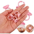thumbnail image 2 of 120 Pcs Bagues de Colle, Bagues de Colle pour Cils Jetables Support de Colle pour Cils en Plastique Bagues de Colle pour Extensions de Cils Gobelets de Colle Anti-Éclaboussures pour Extensions de Cils Adhésif (Rose), 2 of 3