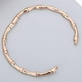 thumbnail image 2 of Stainless Steel Bamboo Style Classic Plain Open Clasp Bangle Bracelet, 2 of 9