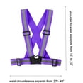 thumbnail image 2 of Running Reflective Vest Gear 3 Pack, Adjustable Safety Vest High Visible Reflective Belt Straps Night Walking Vest, 2 of 7