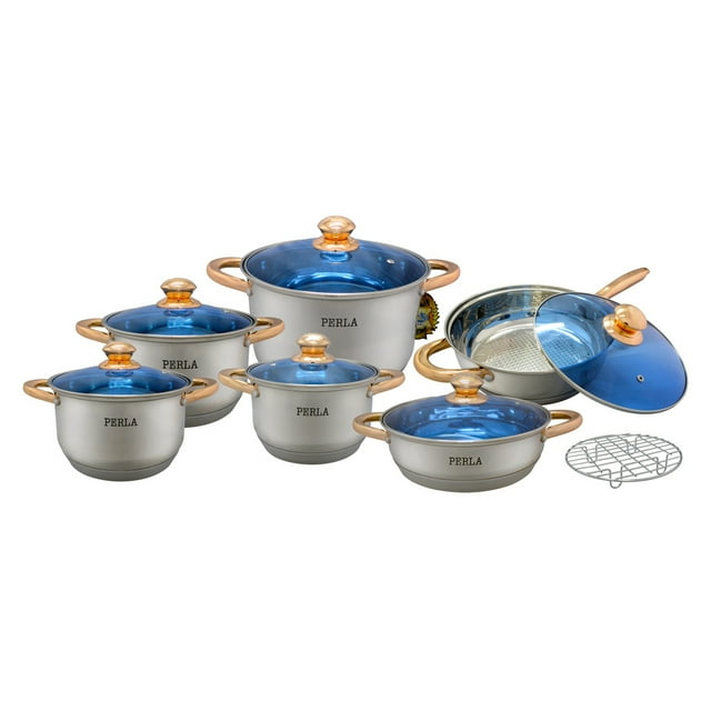 Bateria De Cocina Perla Tania 13 pz Acero Inoxidable Perla CO-PT13