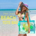 thumbnail image 5 of Large Capacity Fine Mesh Beach Tote Bag with Funny pattern, Sand Proof Nylon Handbag Side Pockets For Pool Seaside Travel Swimming, 5 of 7