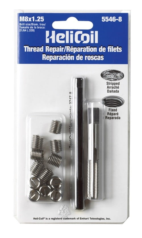 HeliCoil 11/4 in. Stainless Steel Thread Repair Kit M8