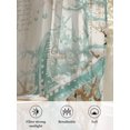 thumbnail image 6 of Sheer Curtains 45 Inch Length 2 Panels Set for Kitchen, Aqua Coastal Starfish Semi Sheer Curtains for Windows, Farmhouse Nautical Seahorse Coral Voile Window Treatments Rod Pocket Curtain, 6 of 7